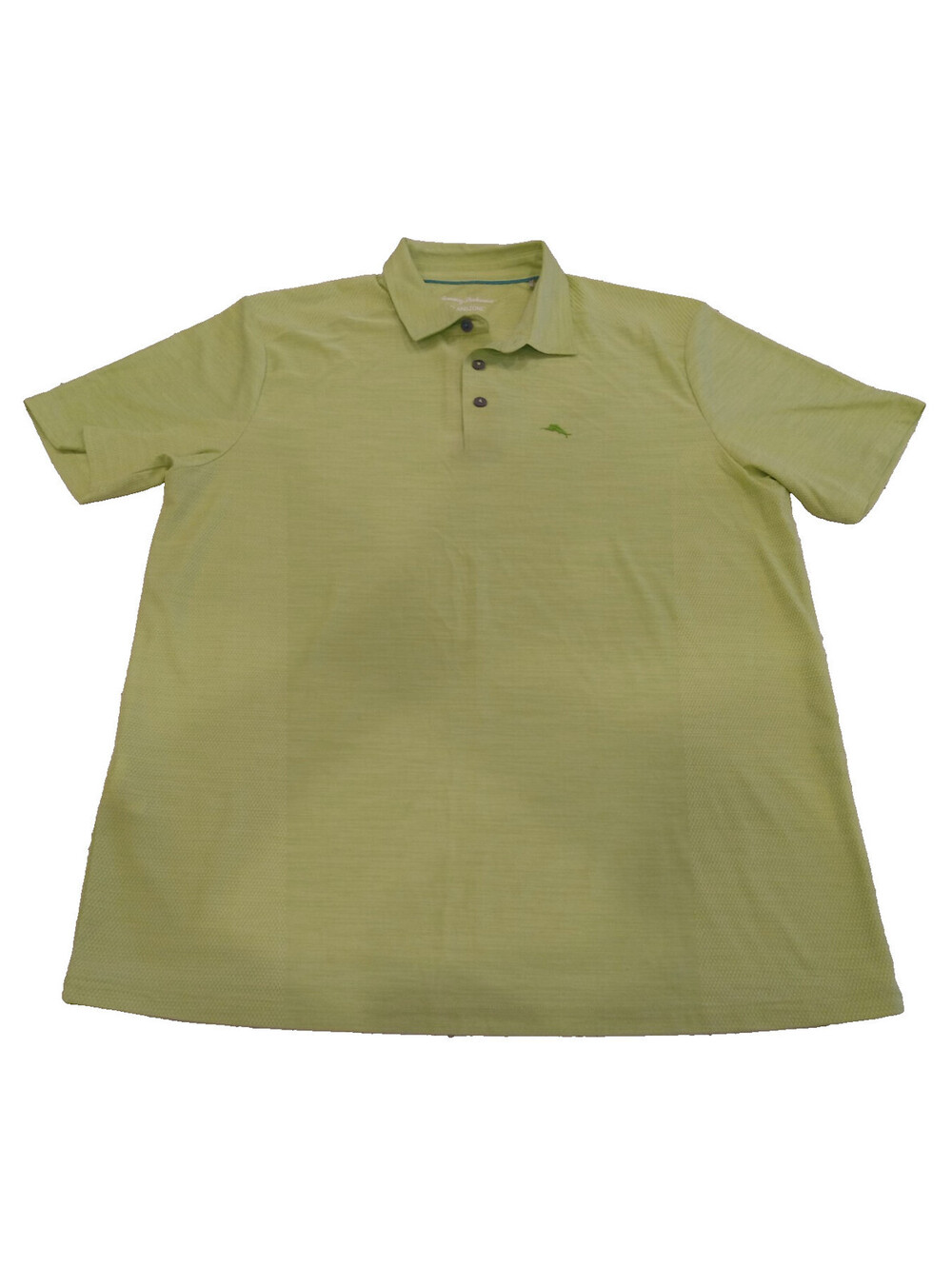 Tommy Bahama Island Zone Shirt Mens Large Lime Green Marlin Polo Short Sleeve L